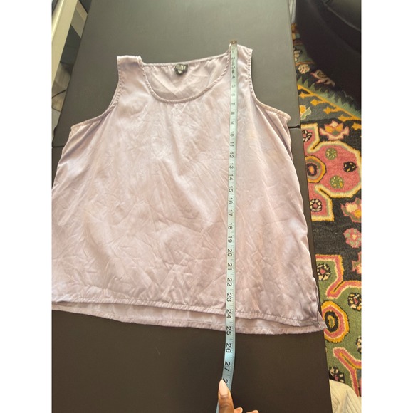 Eileen Fisher Tank Top Purple Silk Sleeveless Basic Scoop Neck Minimalist 1X - Picture 9 of 10